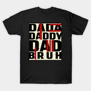 Dada Daddy Dad Bruh Retro Vintage Funny 2023 Fathers Day T-Shirt